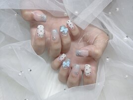 水色ネイル