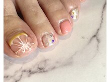 ネイルクイックオアシス ペリエ千葉店/フットジェルコース+アート