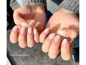 プルースラウンジ トウキョウ(Plus Lounge TOKYO)/乳白色ネイル♪[原宿パラジェル]