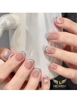 ヘブン ネイル 鶯谷(HEAVEN Nail)/Blue Tips vs Cat Eye Nails