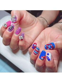 アシンメトリージェルネイル