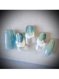 水面＆水光ネイル