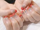 キラキラフレンチネイル