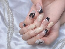 フィオナ 大久保店(Fiona)/大人気リボンパーツ黒フレンチ