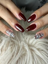 フラワーズネイル(flowers nail)/秋/バーバリーネイル