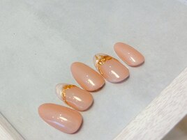 サーモンピンク/立体フレンチ