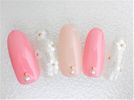 春夏　フラワー　桜ネイル