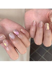 クリア×ミラー【newiネイル】