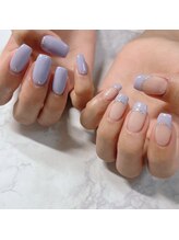 ブラン(blanc)/パープルネイル