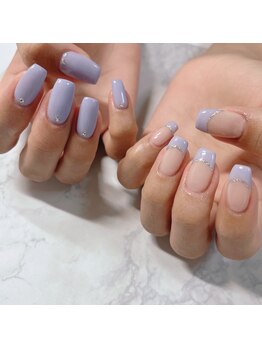 ブラン(blanc)/パープルネイル