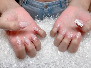 レアネイル 新宿(le'a nail)/ホワイトドットネイル