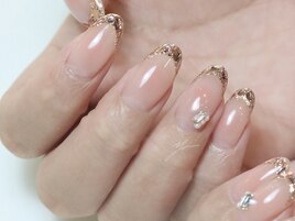 ローズゴールドガラスフレンチ