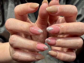 サロンプレッジ エビノマル(salon PLEDGE ebinomaru)/ピンクベージュシンプル