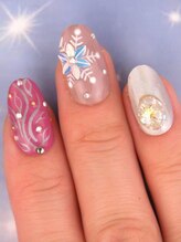 カラーズ 浜松店(colors)/スノードーム×結晶ネイル(^^♪