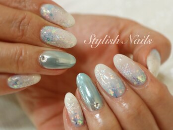 スタイリッシュネイルズ(Stylish Nails)/ブルーメタリック雪の結晶