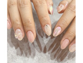 ネイルアンドブライダルエステ ベルム(Belm)/オーロラミラーネイル