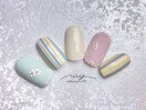 お花/ストライプ/カラフル