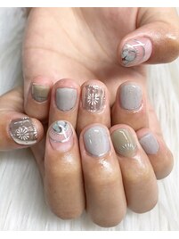 【Hand】手書きアートネイル