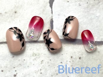 ネイルアンドまつげエクステ ブルーリーフ 四谷三丁目店(Blue Reef)/大人シックグラデーションネイル