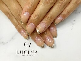 C-202 ガラスフレンチネイル