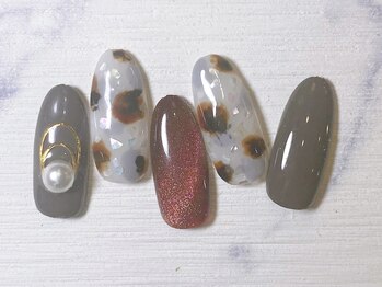 ネイルサロン インプレス(Impress)/秋べっ甲ネイル