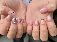 ハズグラスネイル(Haze Grass nail)/ドットネイル