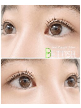 ベティッシュ(BETTISH.)の写真/次世代まつ毛パーマ”パリジェンヌラッシュリフト”目元の形に合わせ、根元から立ち上げ自然な仕上がり！