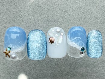 ネイルメゾン 天神店(NAIL MAISON)/海貝殻マグネット青夏¥7500