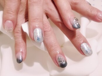 キープ ネイルサロン(KEEP)/黒ラメ♪