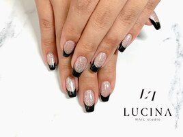 G-136 ブラックフレンチネイル