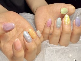 パステルカラーネイル