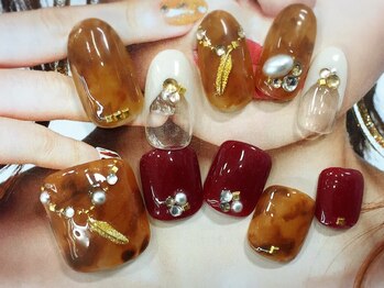 クリスタルネイル ボンベルタ橘店(CRYSTAL NAIL)/べっ甲ネイル