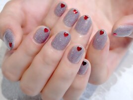 #ラメ#ハート#韓国ネイル