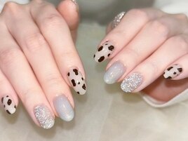 マグネットネイル/ヒョウ柄
