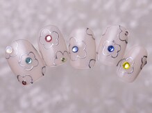 アイネイルズ 町田店(I nails)/お花カラフルストーン10480円