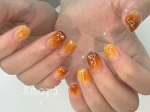 アモリ(Amori)/オレンジブラウンぼかし金箔