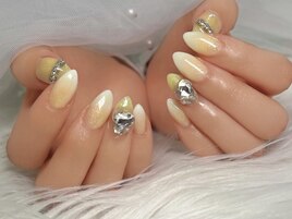 イエローネイル定額デザイン