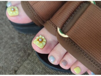 ネイルパキラ(nail pachira)/ぷっくりフラワー☆夏！