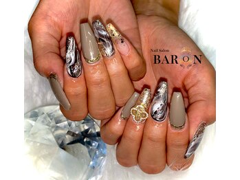 バロン 新宿店(BARON)/秋冬マーブルネイル