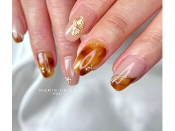 マリー ネイルズ いわきラトブ店(MARIE NAILS)/定額8,800円税込 べっ甲 0829d