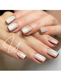 ライン×マグネットネイル