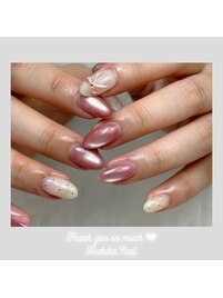 ぷっくりリボン×スタッズドット