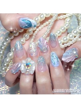 アムールトウキョウ(AMOUR TOKYO☆)の写真/完全個室プライベートサロン♪ネイリスト歴14年のオーナーが厳選！1000種類以上のパーツご用意◎オフ無料☆
