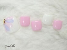 アンベリール 横浜店(Embellir)/(472)手描きお花フットネイル