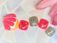 アルセア 上野御徒町店(Alcea)/オレンジ　フルーツネイル　果物