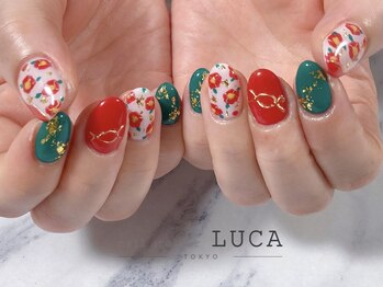 ネイルアトリエルカ(nail atelier LUCA)/M-982 大人可愛い椿ネイル