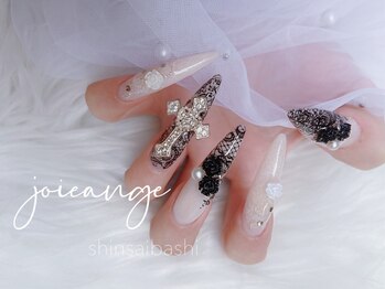 ジョアアンジェ 心斎橋店(joie ange)の写真/仕上がりの満足度◎こだわりのフォルムとデザインでアナタ好みのスカルプに★ロングネイルもお任せ下さい!