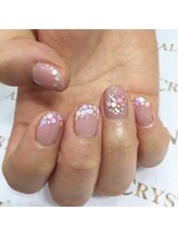 クリスタルネイル ボンベルタ橘店(CRYSTAL NAIL)/フラワーネイル