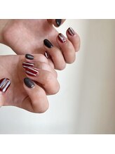 プリュネ(Prune)/チェックネイル/グレー/インク