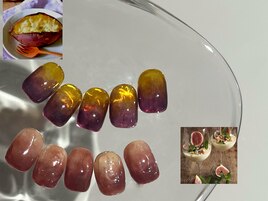 秋ネイル　ニュアンス